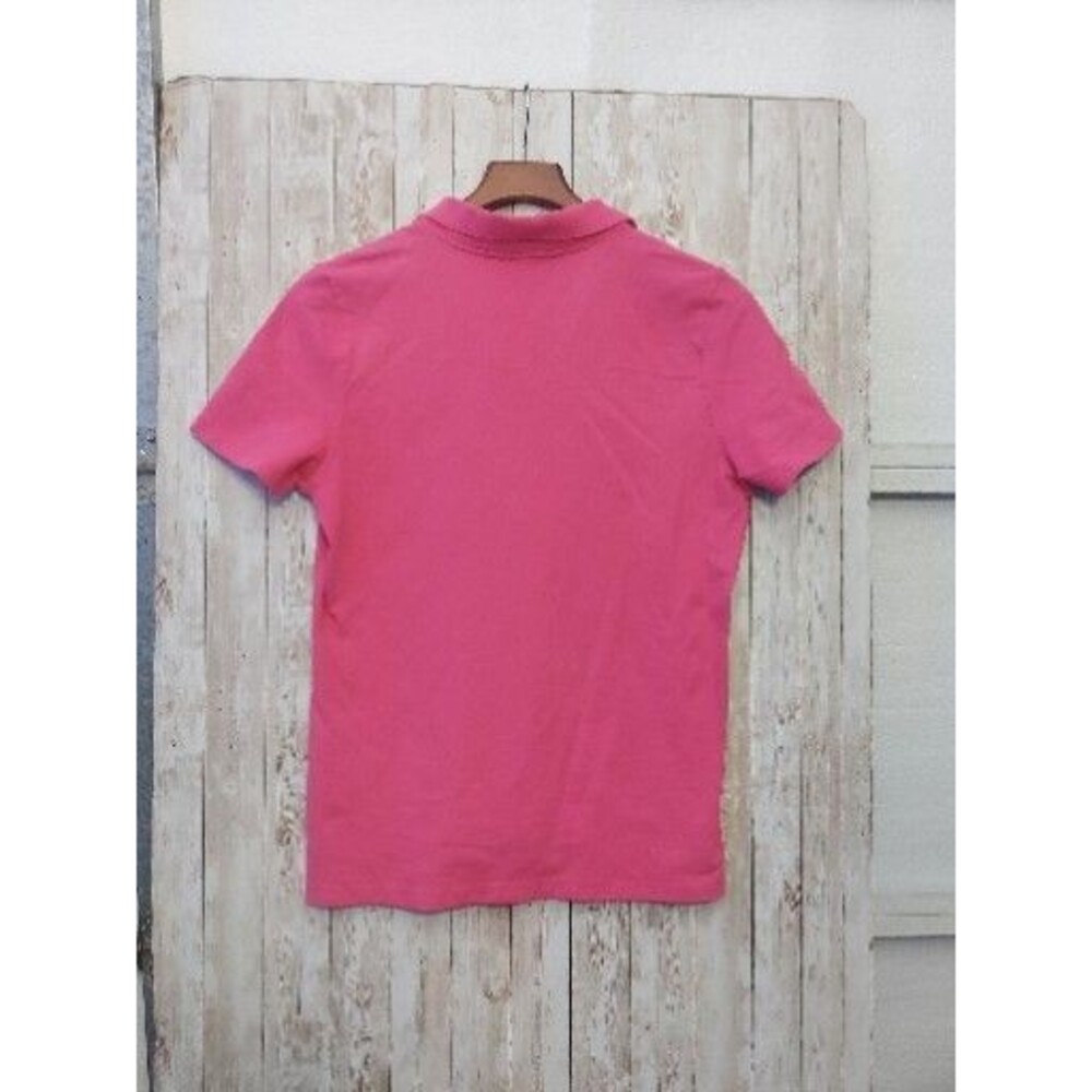 Tommy Hilfiger Women's Pink 1/4 zip Polo shirt Gold Zipper Preppy - Picture 3 of 9
